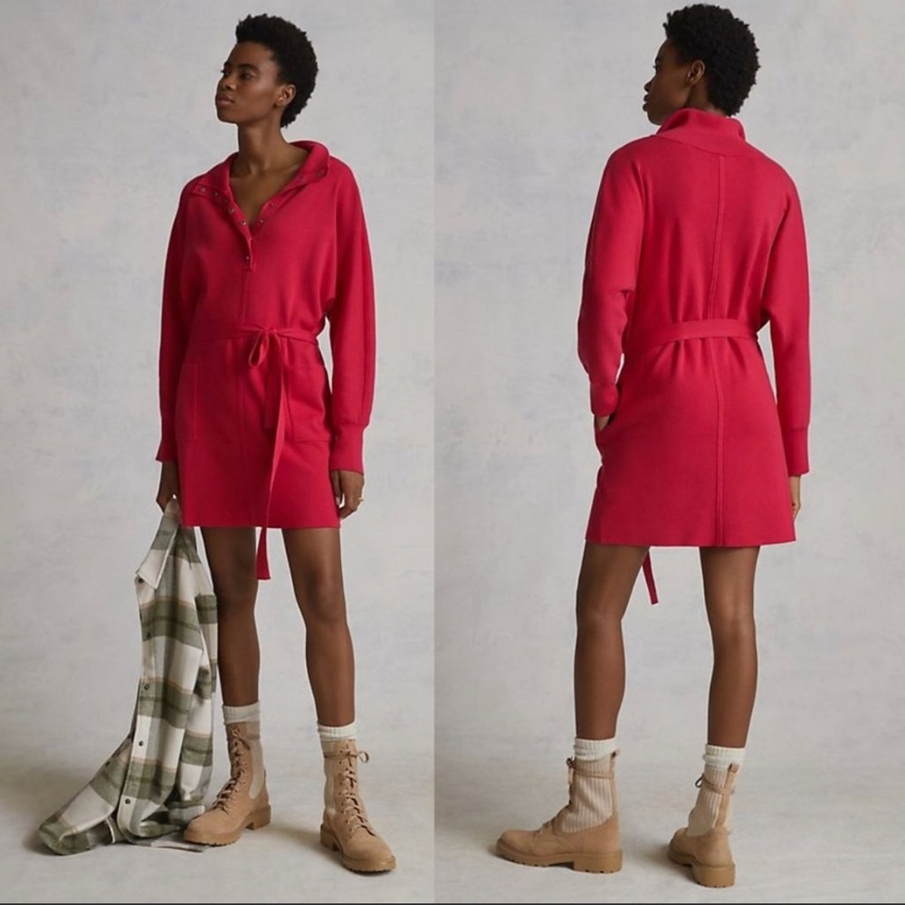 NWT Anthropologie Daily Practice Polo Knit Mini Dress Size S